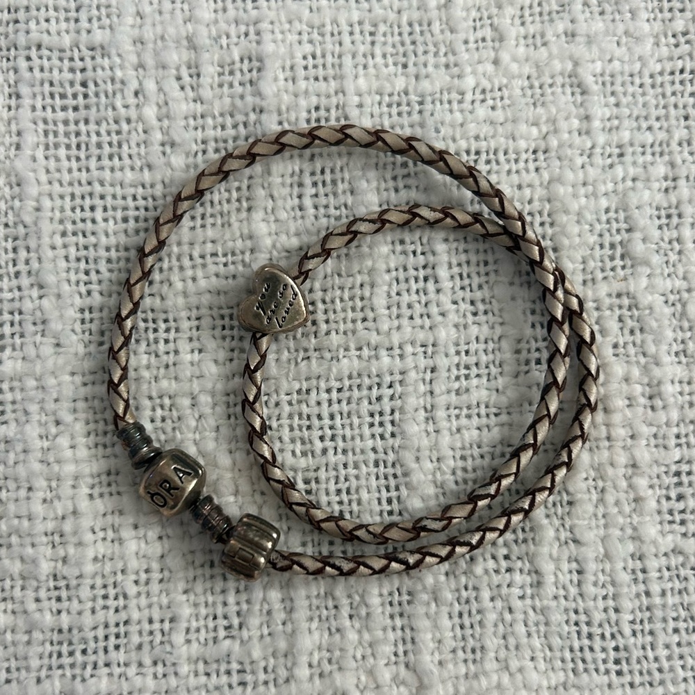 Pandora Braided Leather Bracelet